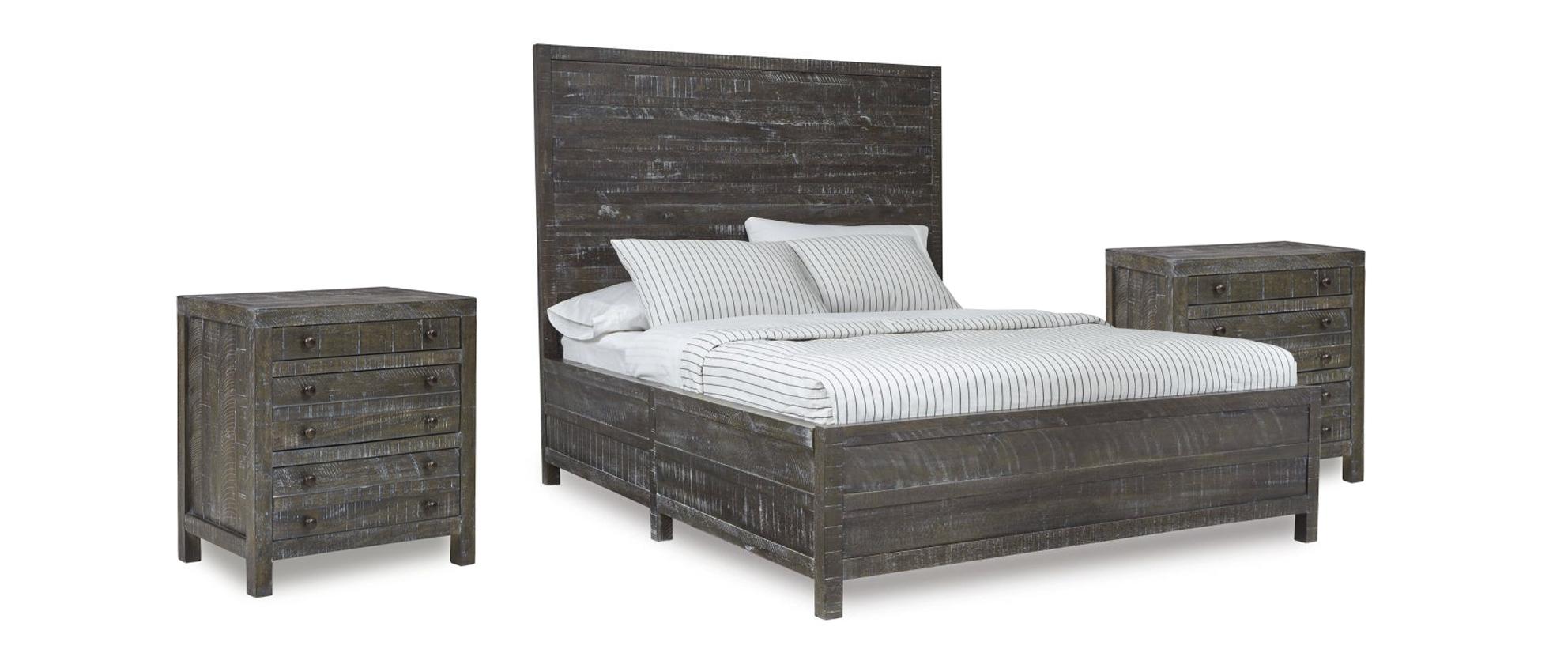 

    
Gunmetal Finish Solid Hardwood Panel King Bedroom Set 3Pcs TOWNSEND by Modus Furniture
