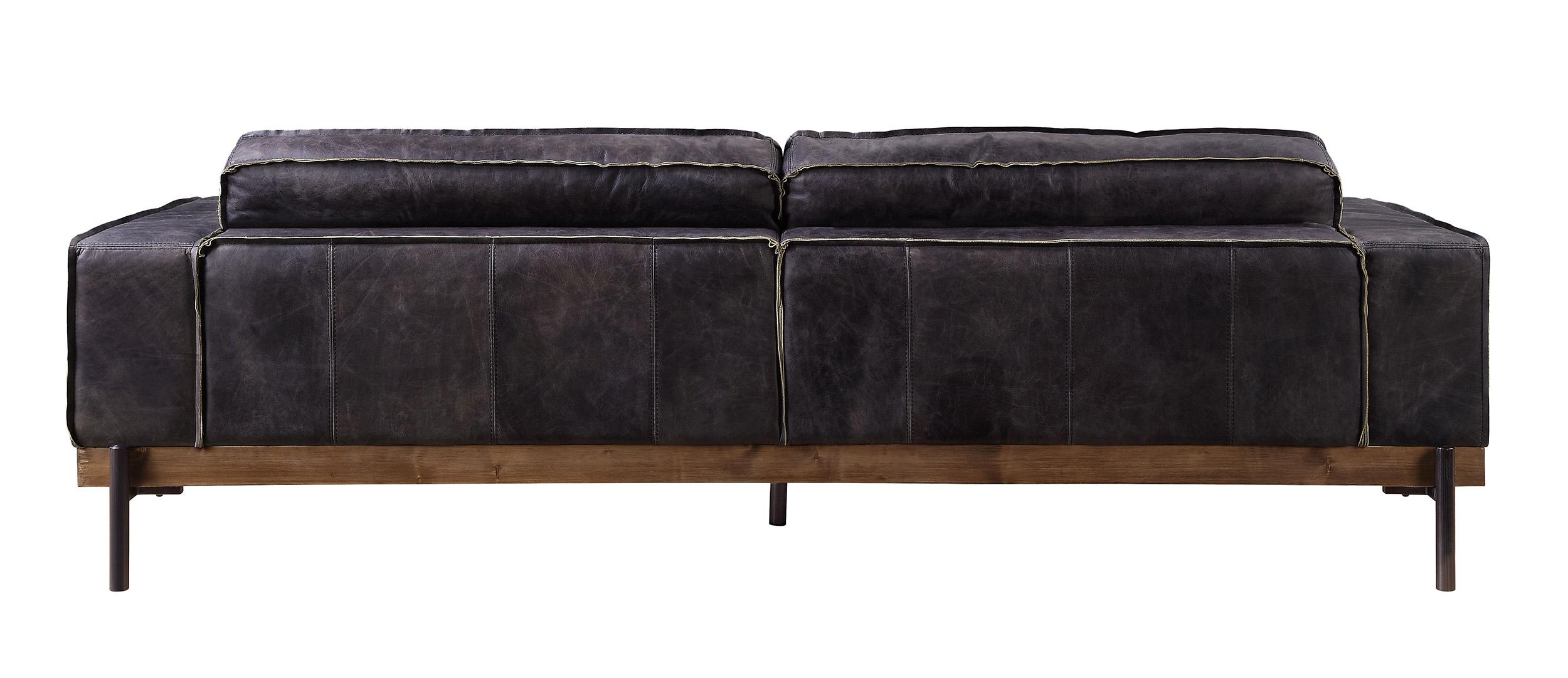 

    
SKU: W003091060-Set-2 Gunter Genuine Leather 95" Square Arm Sofa Set 2 Ebony Industrial Contemporary
