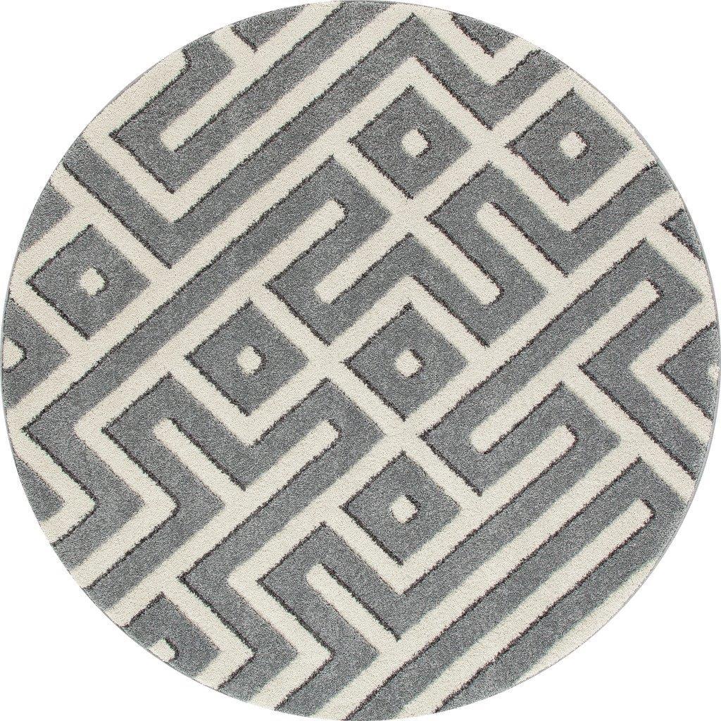 

    
Hailey Amazed Medium Gray 5 ft. 3 in. Round Area Rug by Art Carpet

