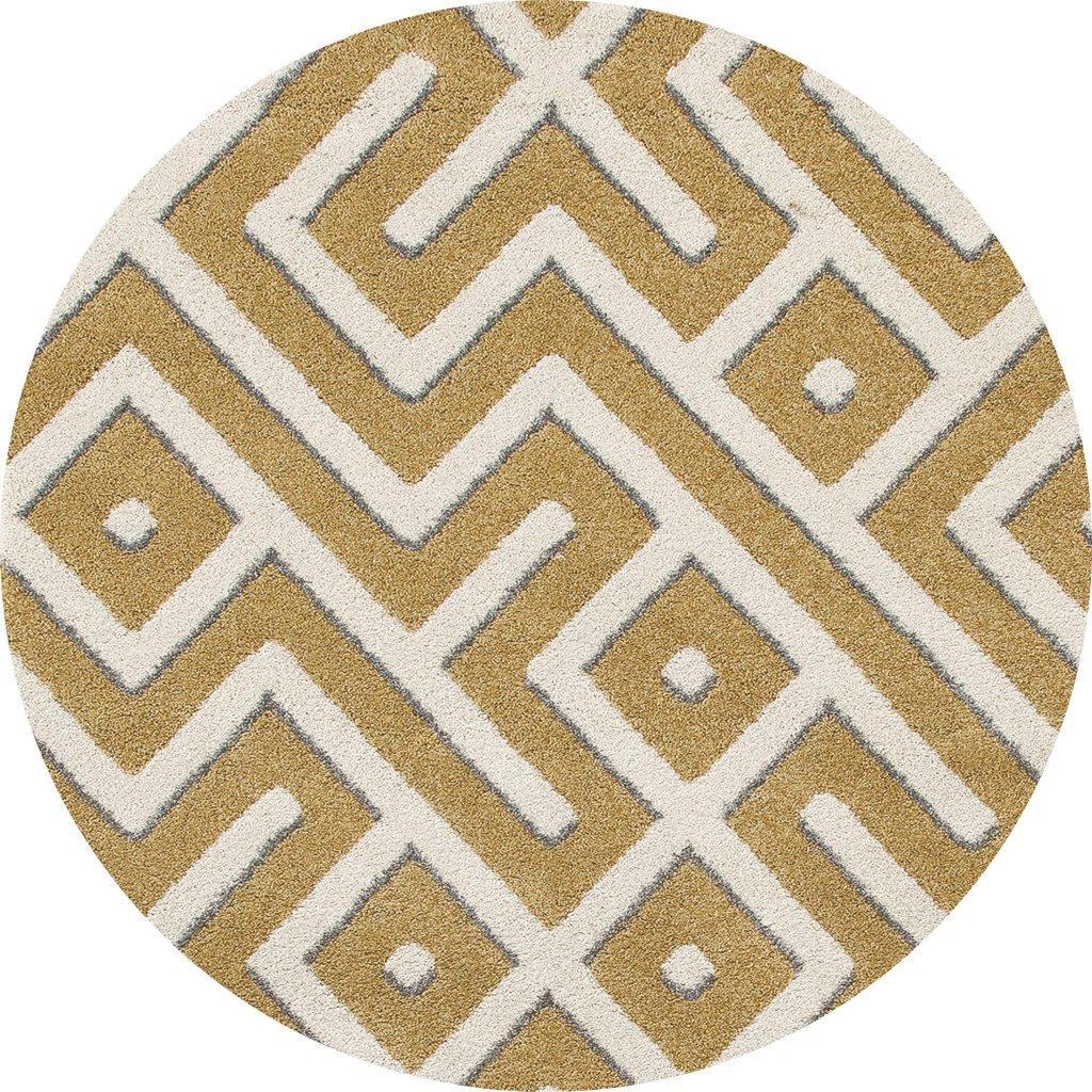 

    
Hailey Amazed Yellow 5 ft. 3 in. Round Area Rug by Art Carpet
