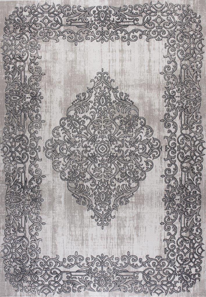 

    
Hamonia Light Gray Meddalion Area Rug 5x8 by Art Carpet
