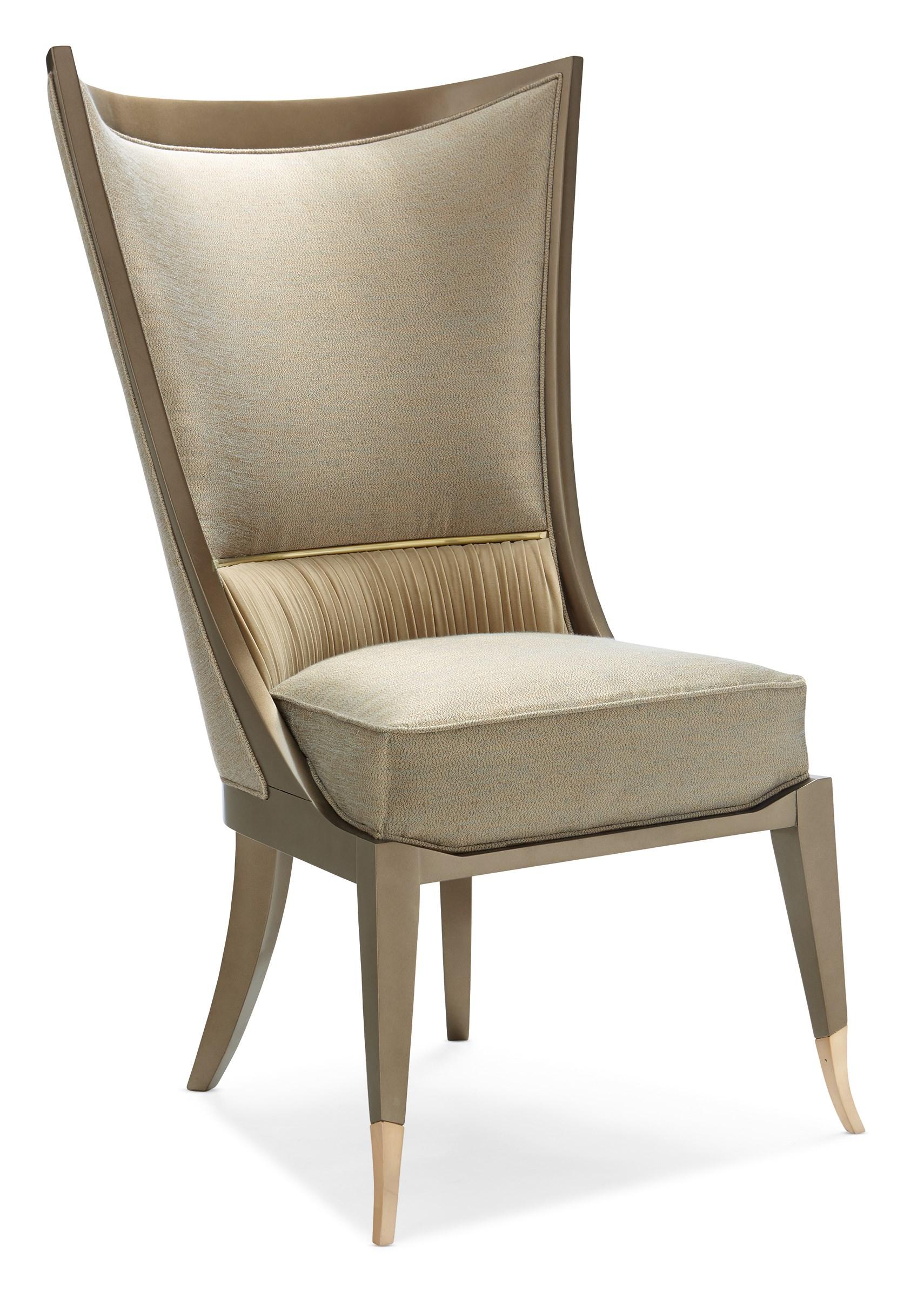 

    
Harvest Bronze Finish Neutral Pebbled Fabric Dining Chair Set 2Pcs COLLAR UP by Caracole
