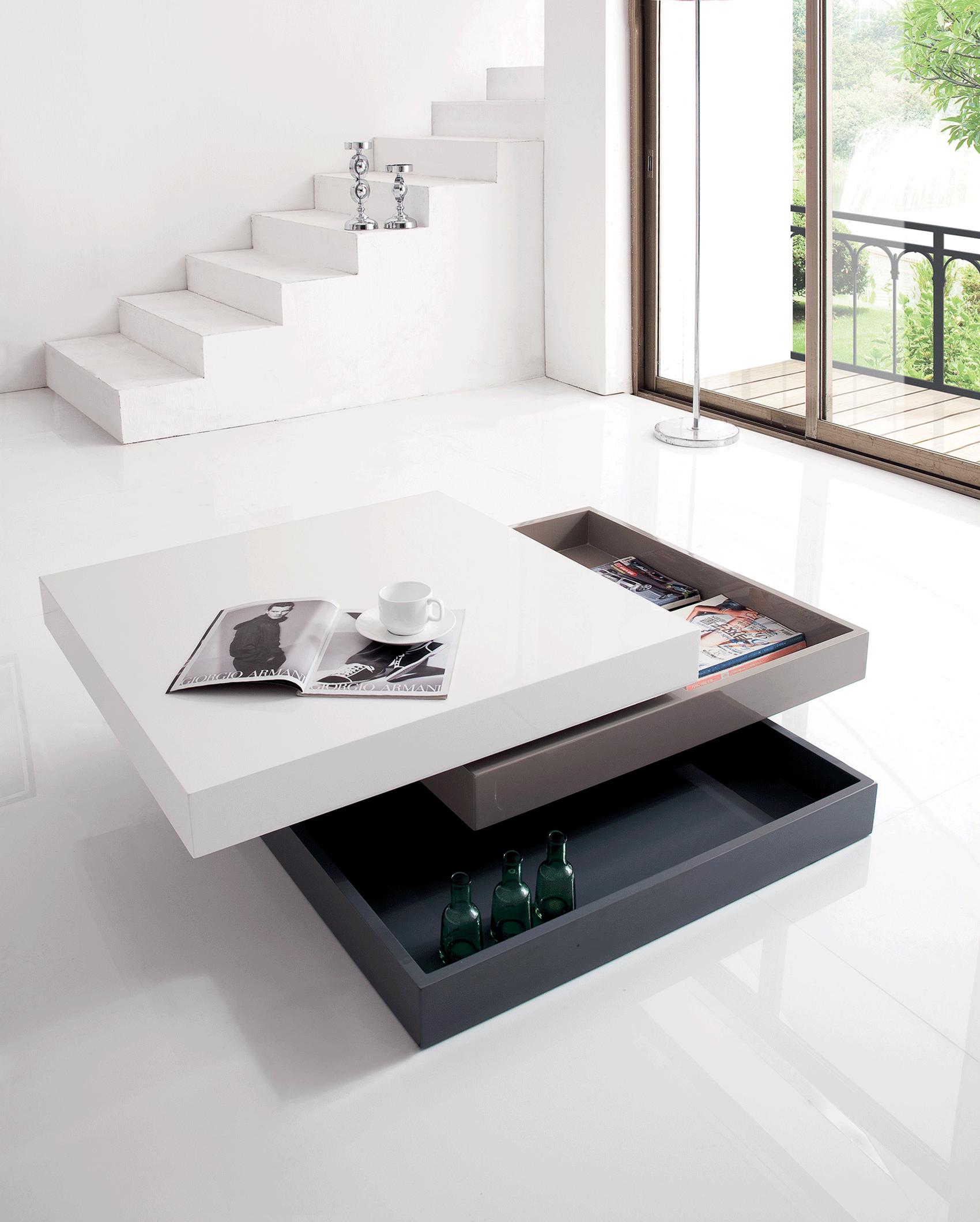 

    
Ezra High Gloss Lacquer Coffee Table w/Storage Made in Spain Contemporary
