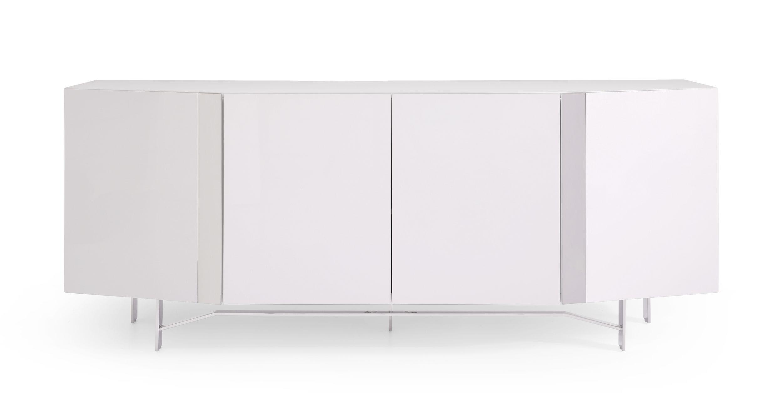 

    
High Gloss White 4 Doors Buffet Modrest Fairmount VIG Modern Contemporary
