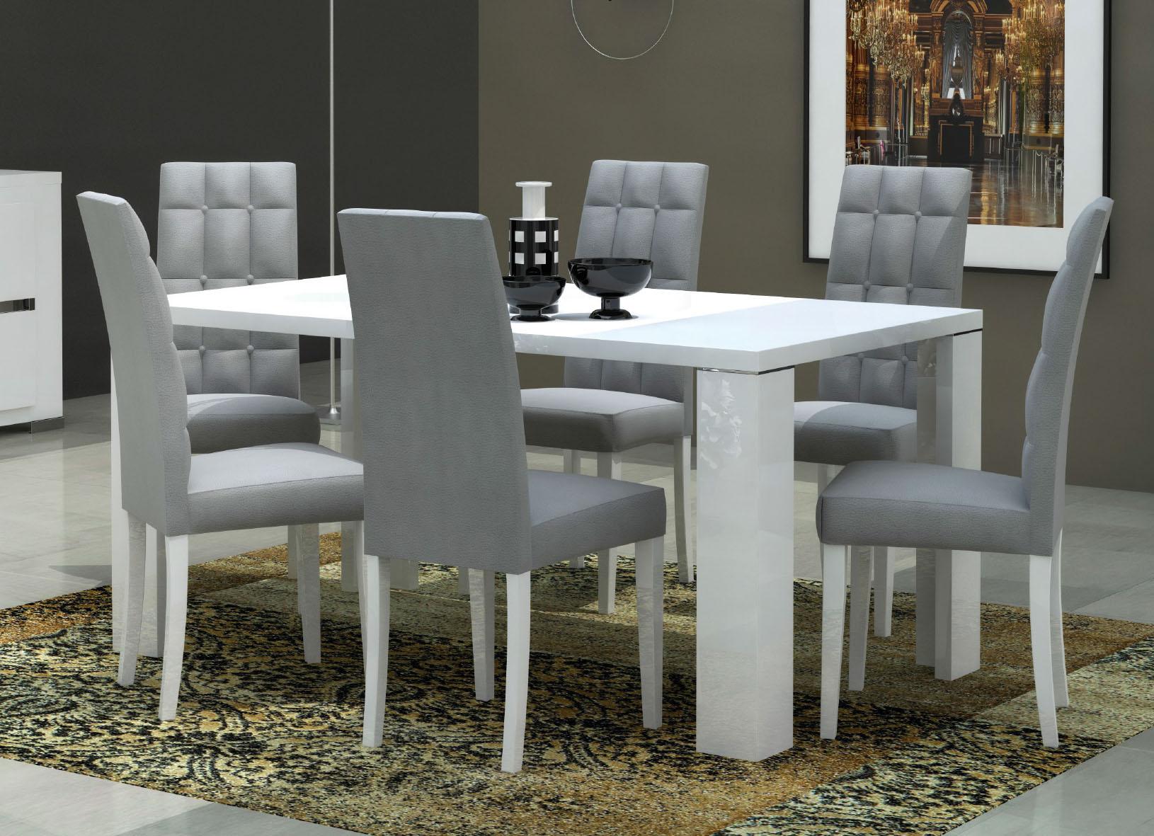 Contemporary Dining Table LH3013DT-WH LH3013DT-WH in White 