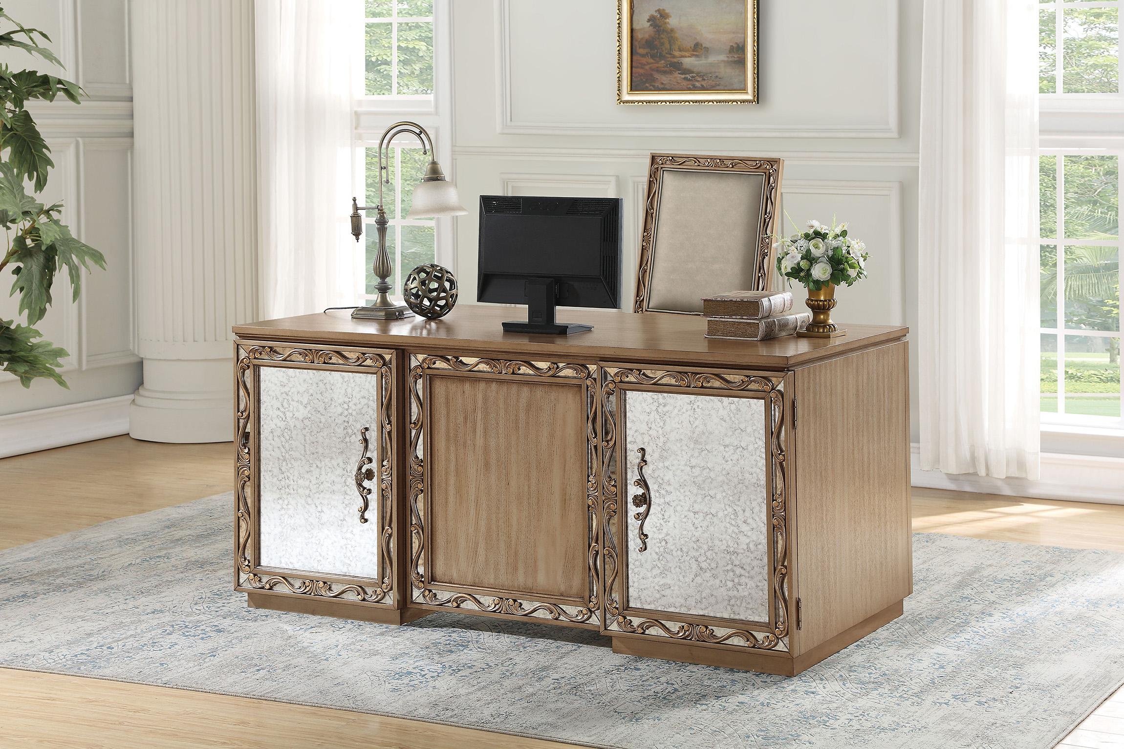 

        
Acme Furniture Orianne Executive Desk Antique/Gold/Champagne  00840412173523
