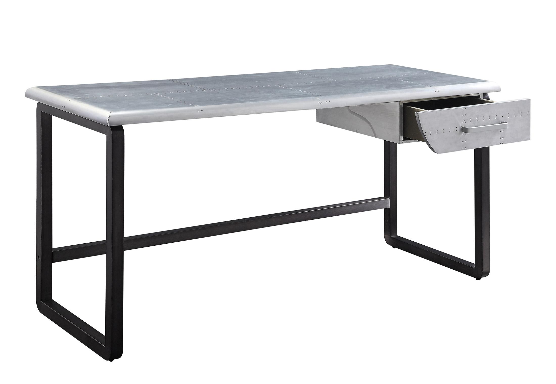 

    
Industrial Home Office Desk & Cabinet Set 2Pcs Aluminium Acme Brancaster 92428

