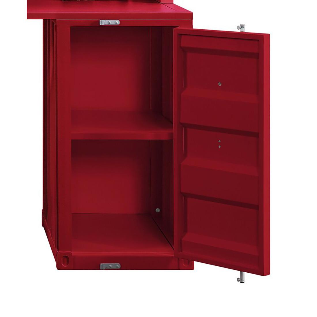 

                    
Buy Home Office Desk & Hutch Set 2Pcs Cargo Red 37917 Acme Industrial Contemporary

