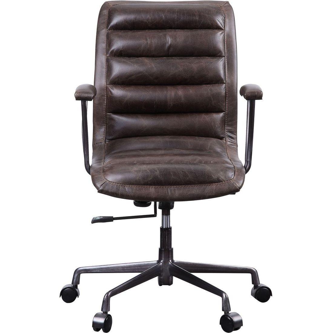 

        
Acme Furniture Zooey Executive Chair Metal/Chocolate Top grain leather 00840412182587
