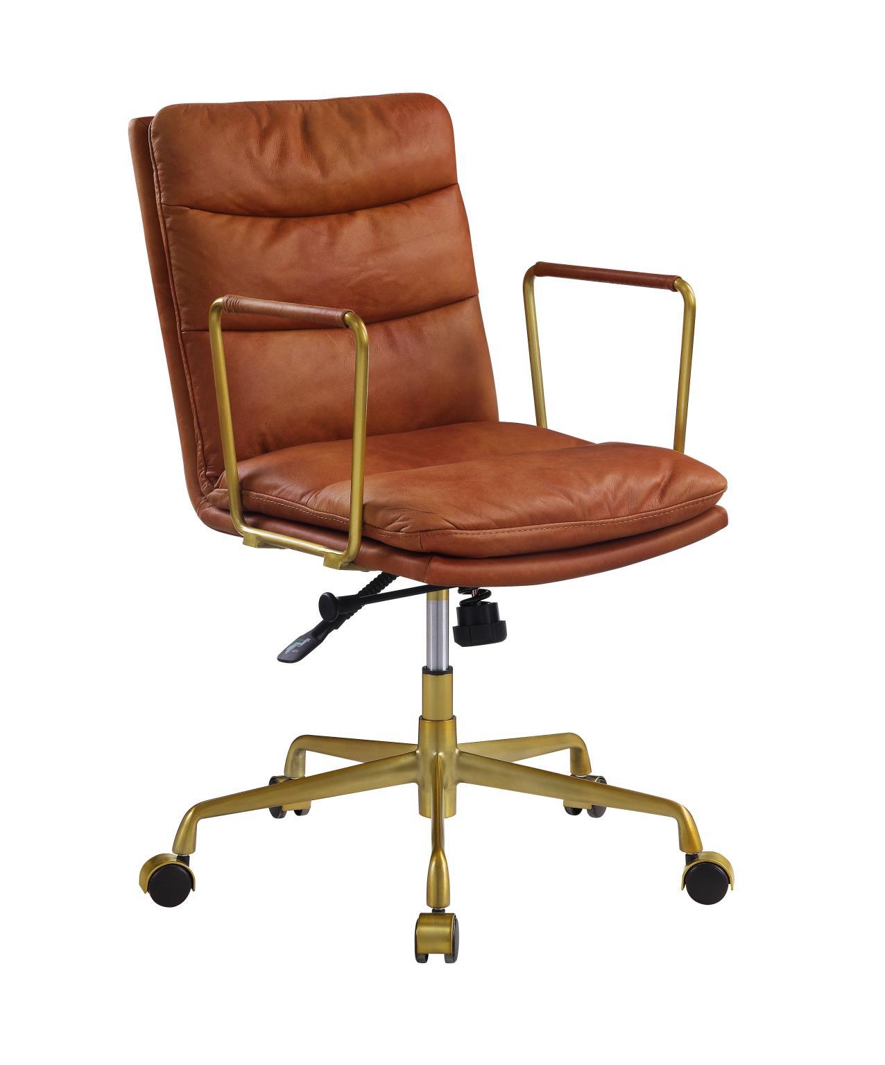 

    
Home Office Executive Chair Rust Top Grain Leather Dudley 92498 Acme Industrial
