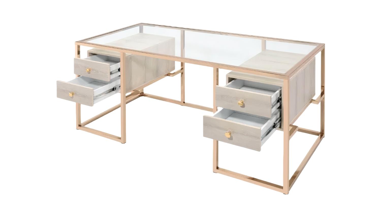 

    
Acme Furniture Huyana Executive Desk Gold 92945
