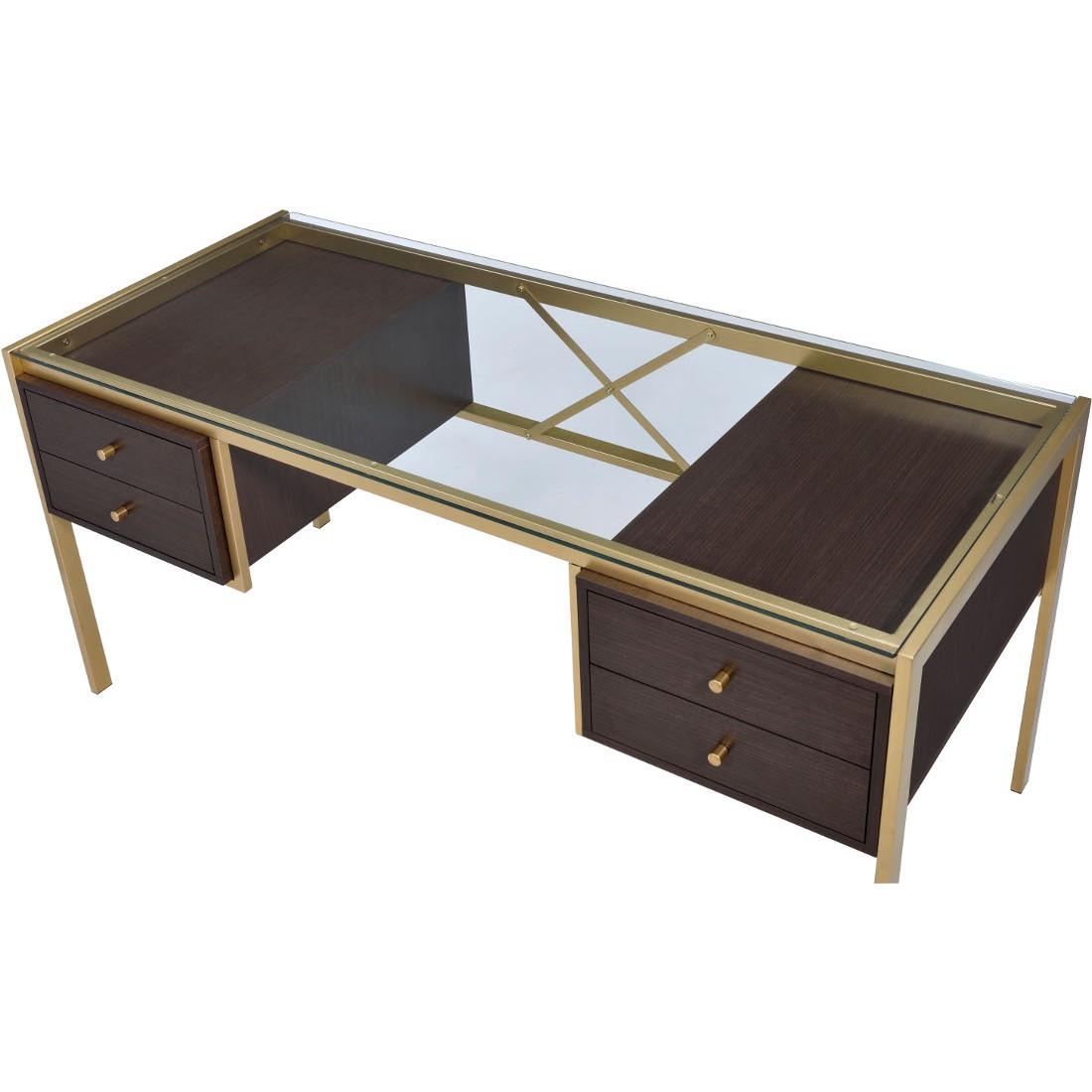 

    
92785 - 2 pcs Home Office Set Gold & Clear Glass Writing Desk + Bookshelf by Acme Yumia 92785
