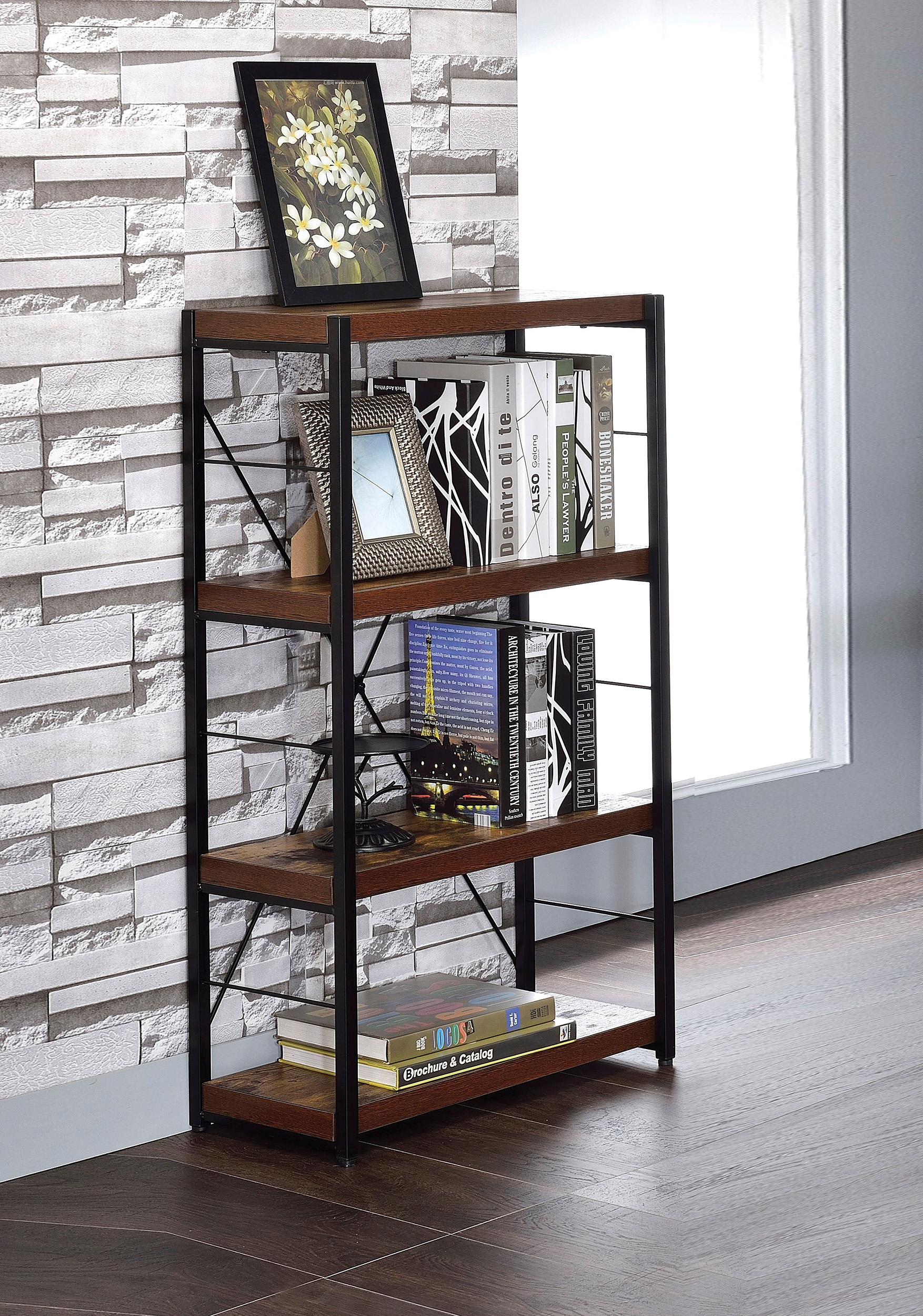 

    
Home Office Set 3Pcs Weathered Oak & Black 92396 Acme Industrial Contemporary
