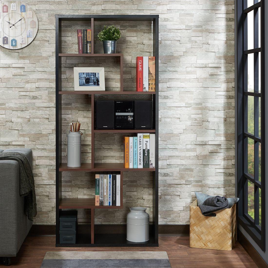 

    
Home Office Black & Walnut Bookcase by Acme Mileta II 92358
