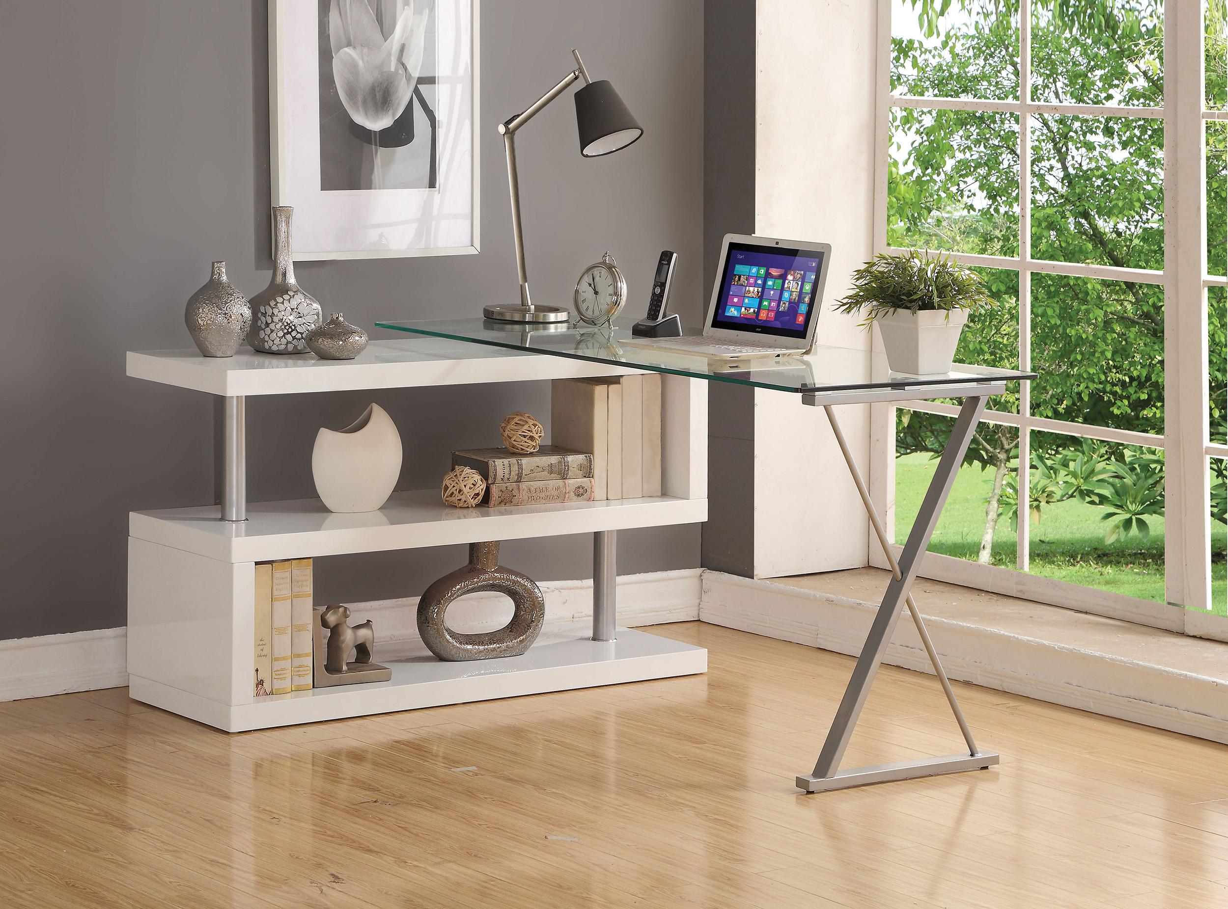 

    
Home Office Writing Desk Glossy White & Glass Buck 92368 Acme Glam Modern
