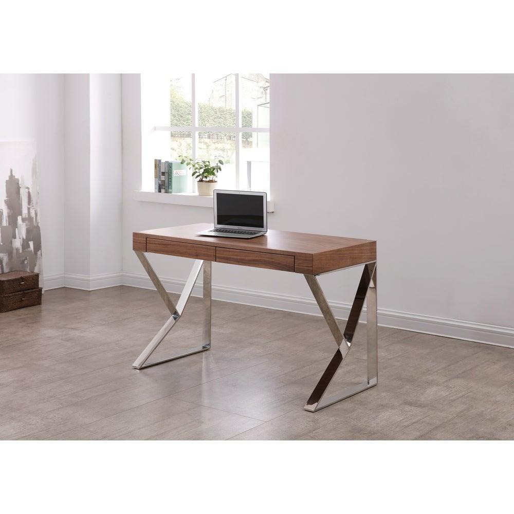 

                    
J&M Furniture Noho Writing Desk Chrome/Walnut  Purchase 
