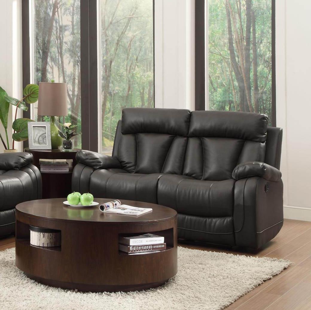 

        
Homelegance Ackerman Recliner Sofa Set Black Bonded Leather 00782359192116
