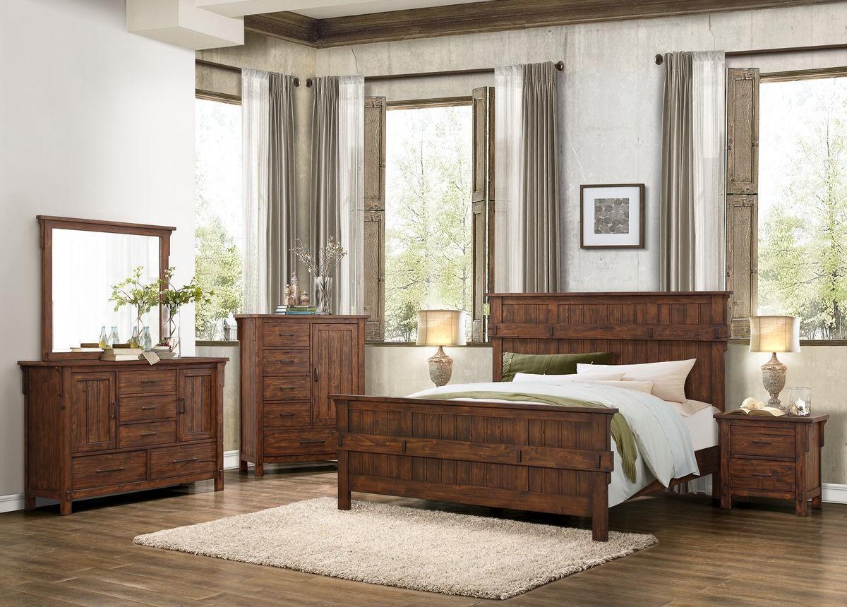 Casual, Transitional Panel Bedroom Set Terrace 1907-1 Terrace 1907-1-Q-Set-4 in Natural 