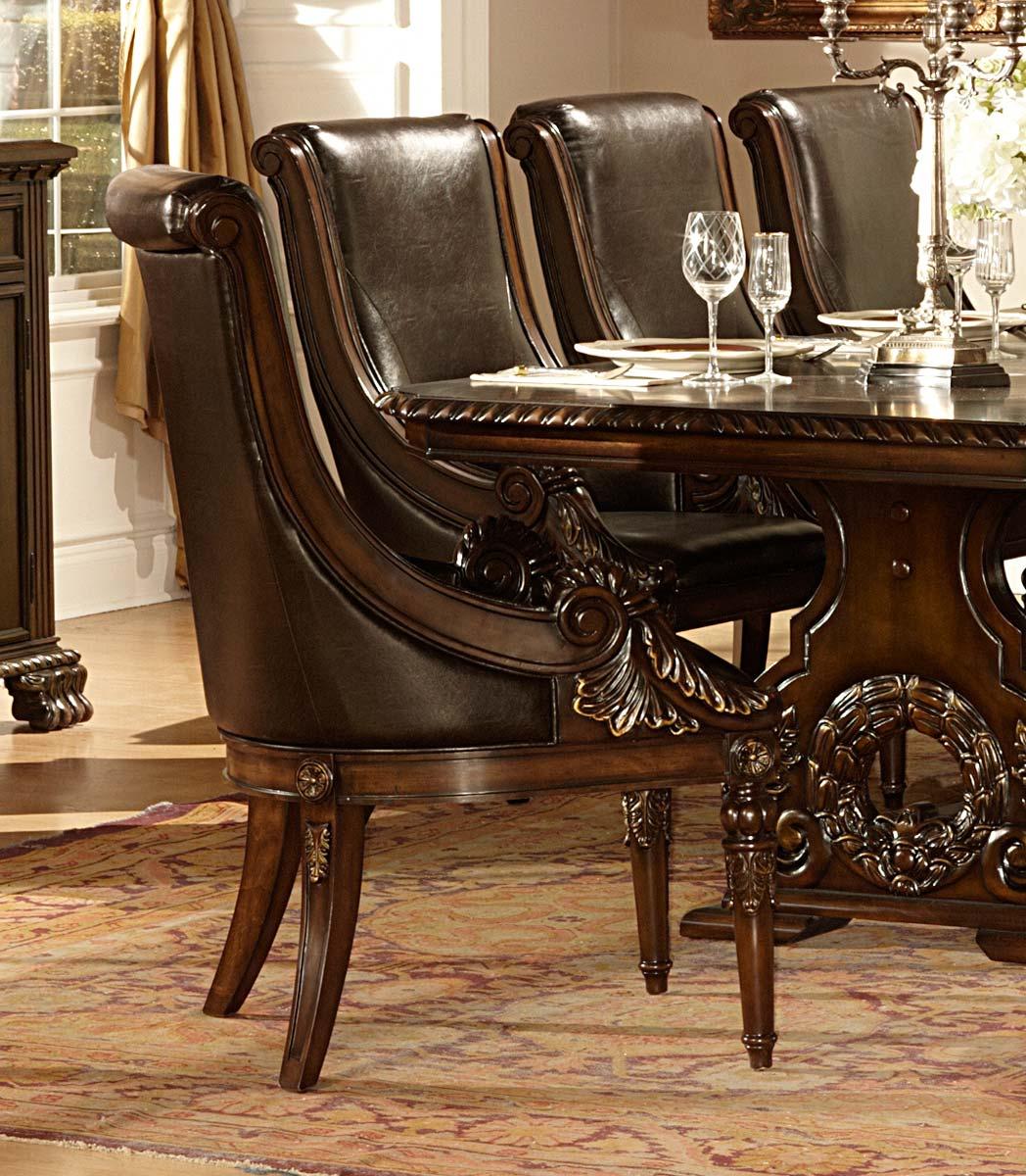 

                    
Homelegance Orleans Dining Table Set Brown/Dark Cherry Bonded Leather Purchase 
