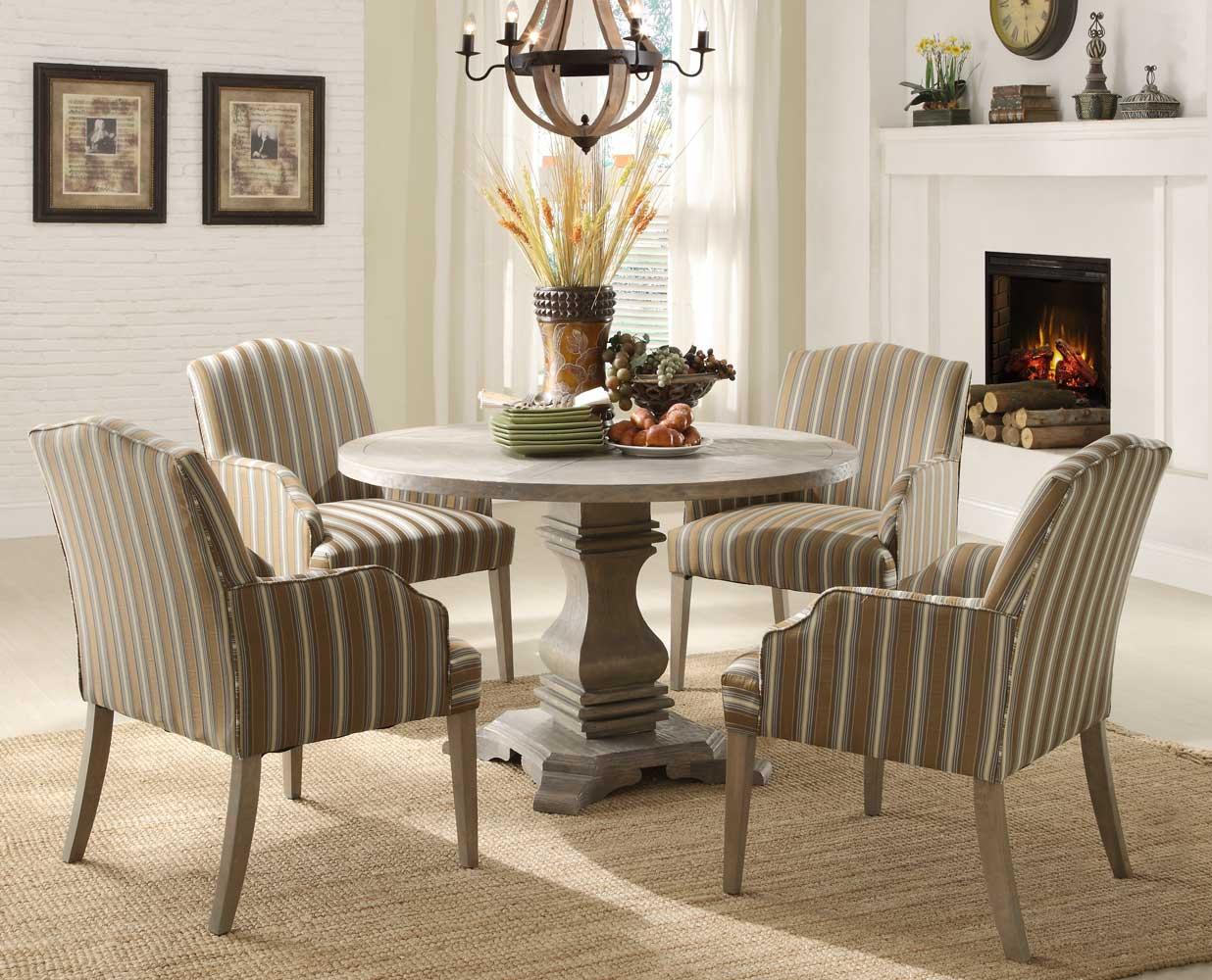 

    
Homelegance 2516-48 Euro Round Rustic Weathered Dining Set 5Pcs Classic
