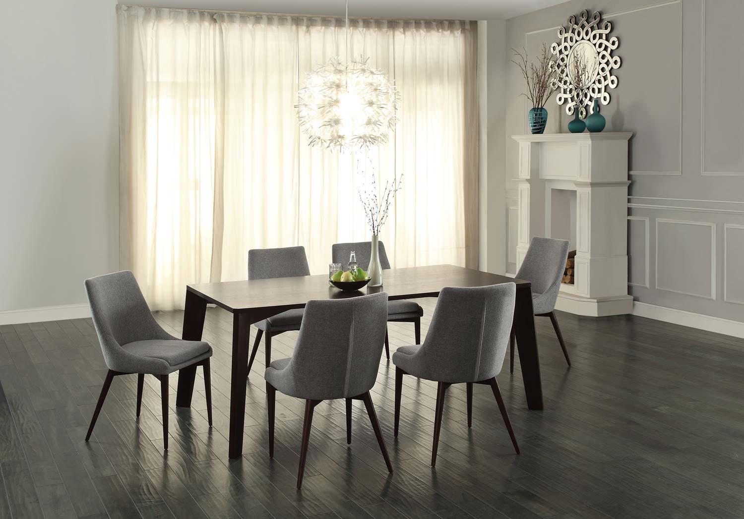 

                    
Homelegance Fillmore Dining Table Set Gray/Espresso Fabric Purchase 
