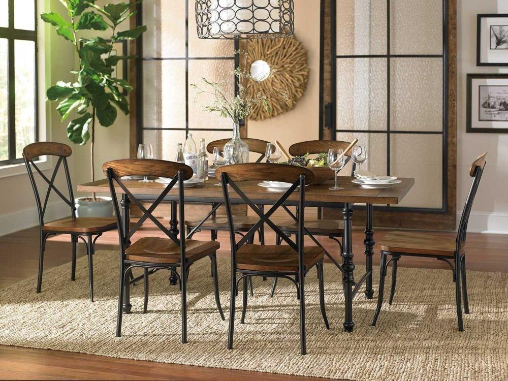 Contemporary, Modern Dining Table Set Millwood 5099-72-Set-7-Millwood in Brown 