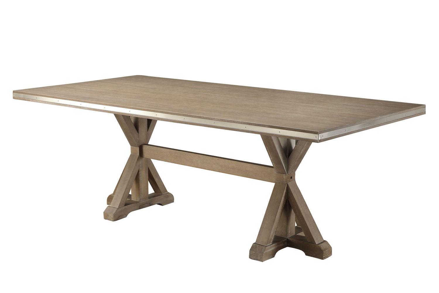 

    
Homelegance 5177-84 Beaugrand Brown Wood Dining Table Set 7Pcs Industrial Modern
