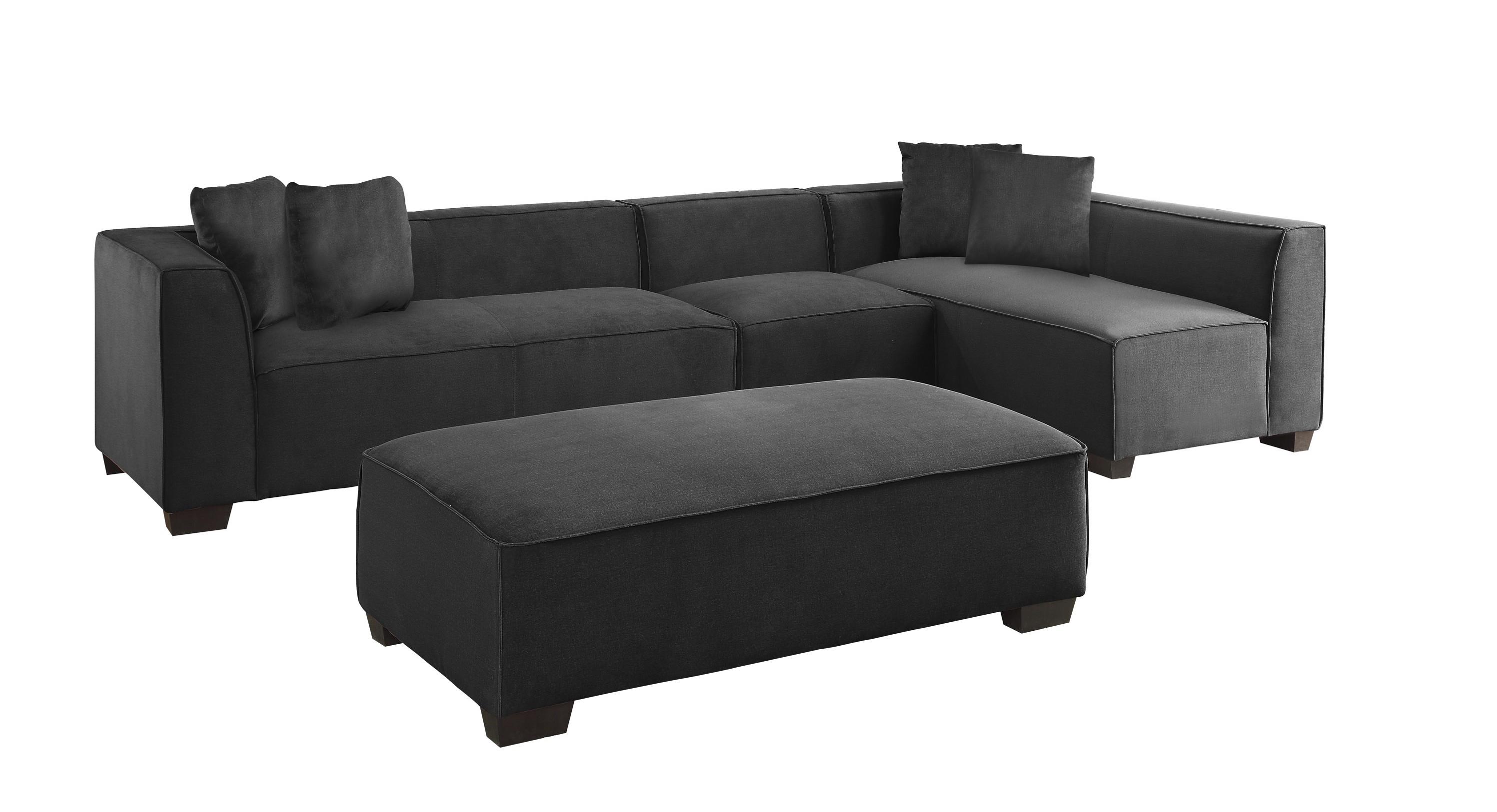 

    
Homelegance 8303 Metz Graphite Fabric Sectional Sofa Set 4Pcs Contemporary
