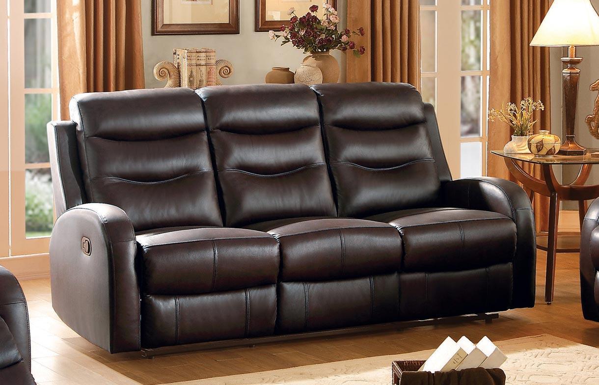

    
Homelegance 8316 Coppins Chocolate Top Grain Leather Reclining Sofa Set 2Pcs
