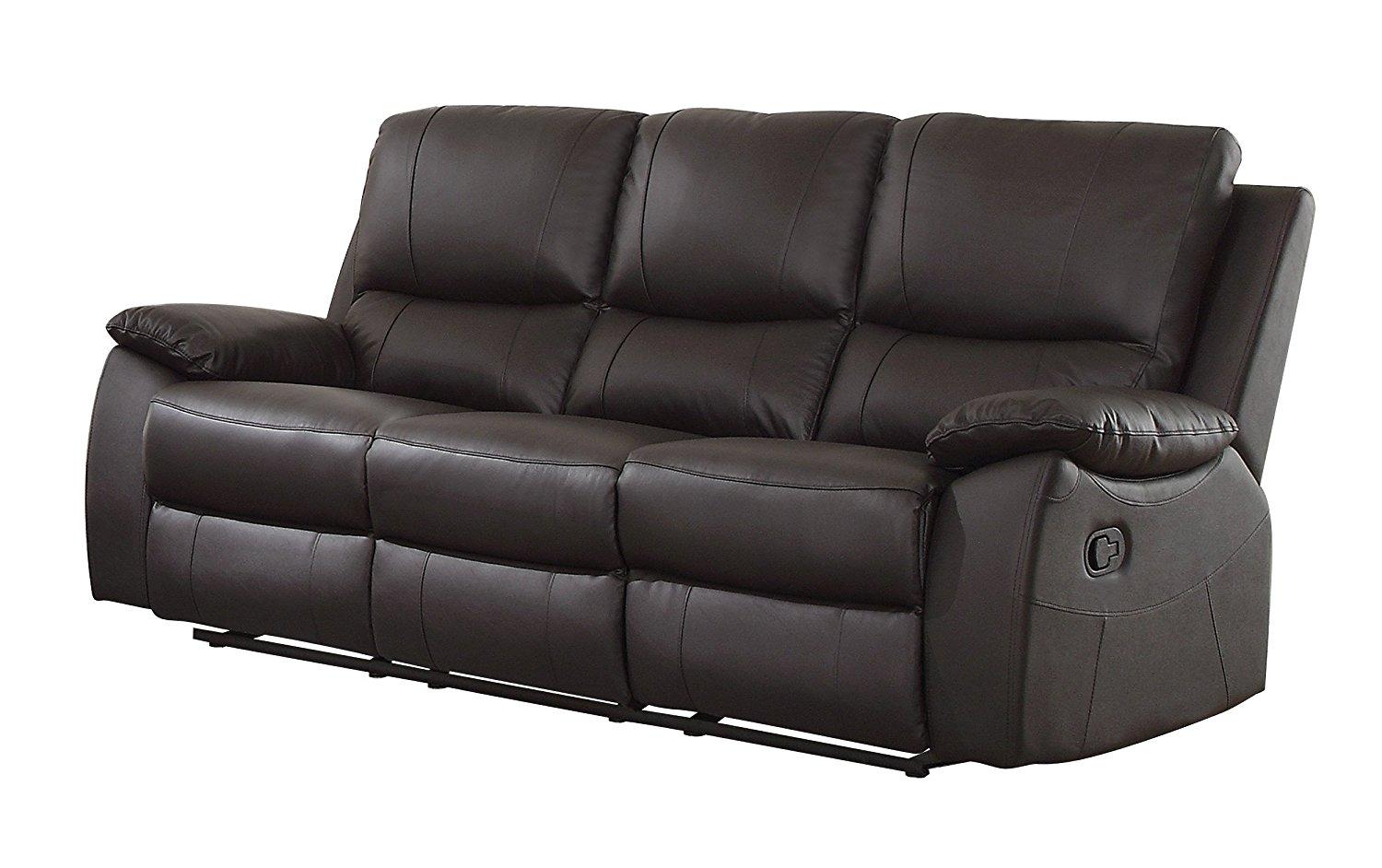 

    
Homelegance 8325BRW-3 Greeley Brown Top Grain Leather Reclining Sofa Set 3Pcs
