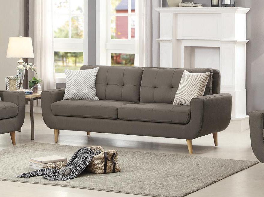 

    
Homelegance 8327GY Deryn  Classic Mid-Century Tufted Grey Fabric Sofa Loveseat Set
