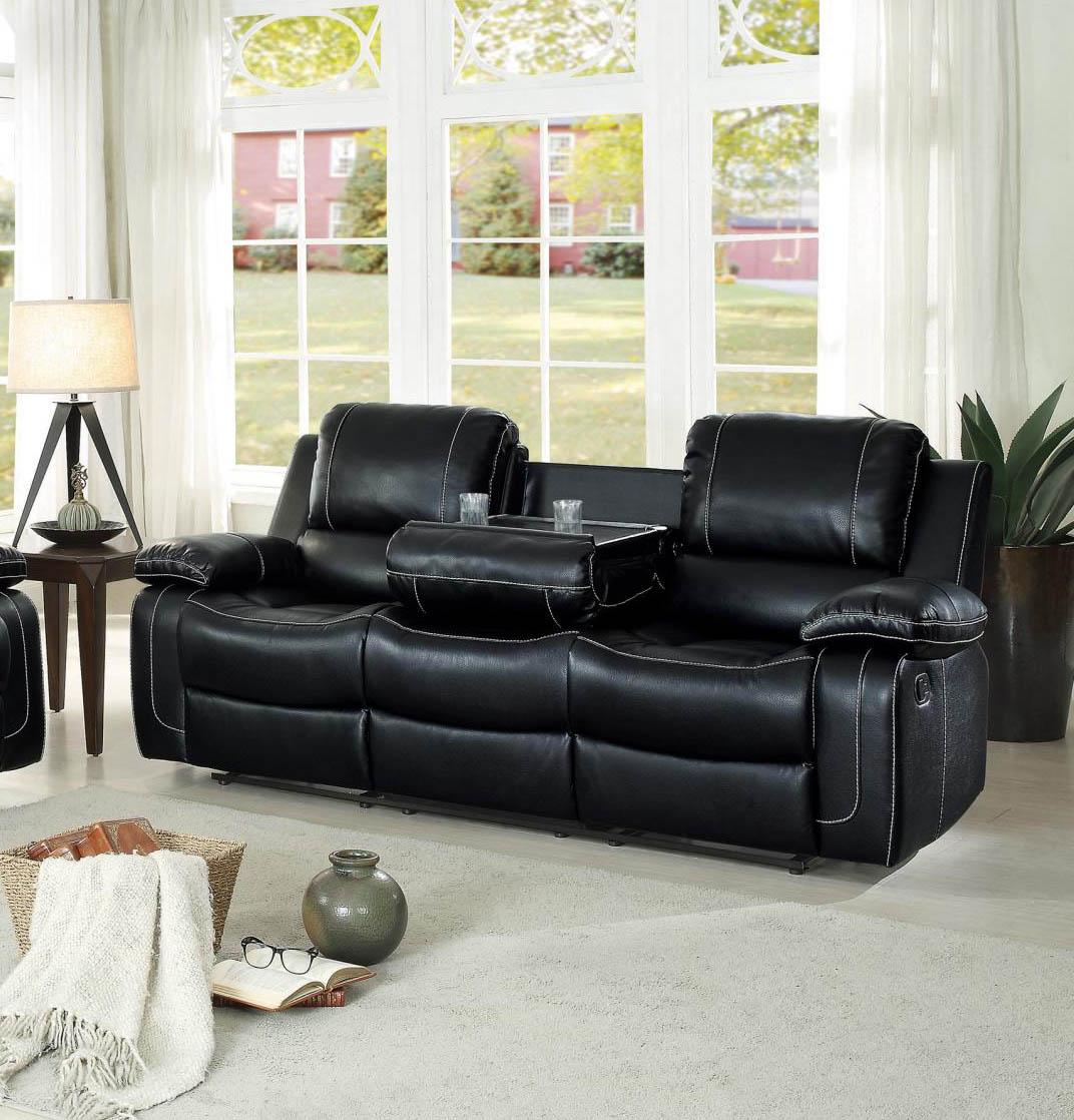 

    
Homelegance Oriole Reclining Sofa and Loveseat Black 8334BLK-3+2
