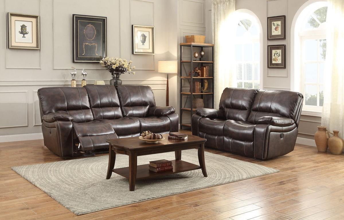 

    
Homelegance 8435-3PW Timkin Brown Leather Power Double Reclining Sofa Set 2Pcs
