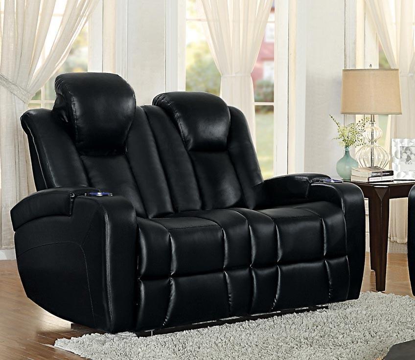 

    
Homelegance 8444BLK-2PW Madoc Leather Match Power Double Reclining Loveseat
