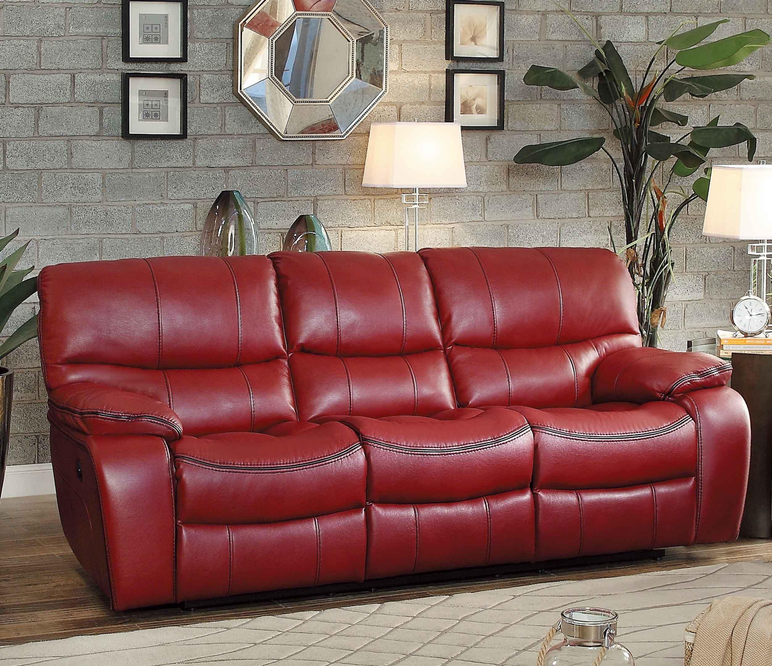 

    
Homelegance 8480RED Pecos Red Leather Gel Double Reclining Sofa Modern
