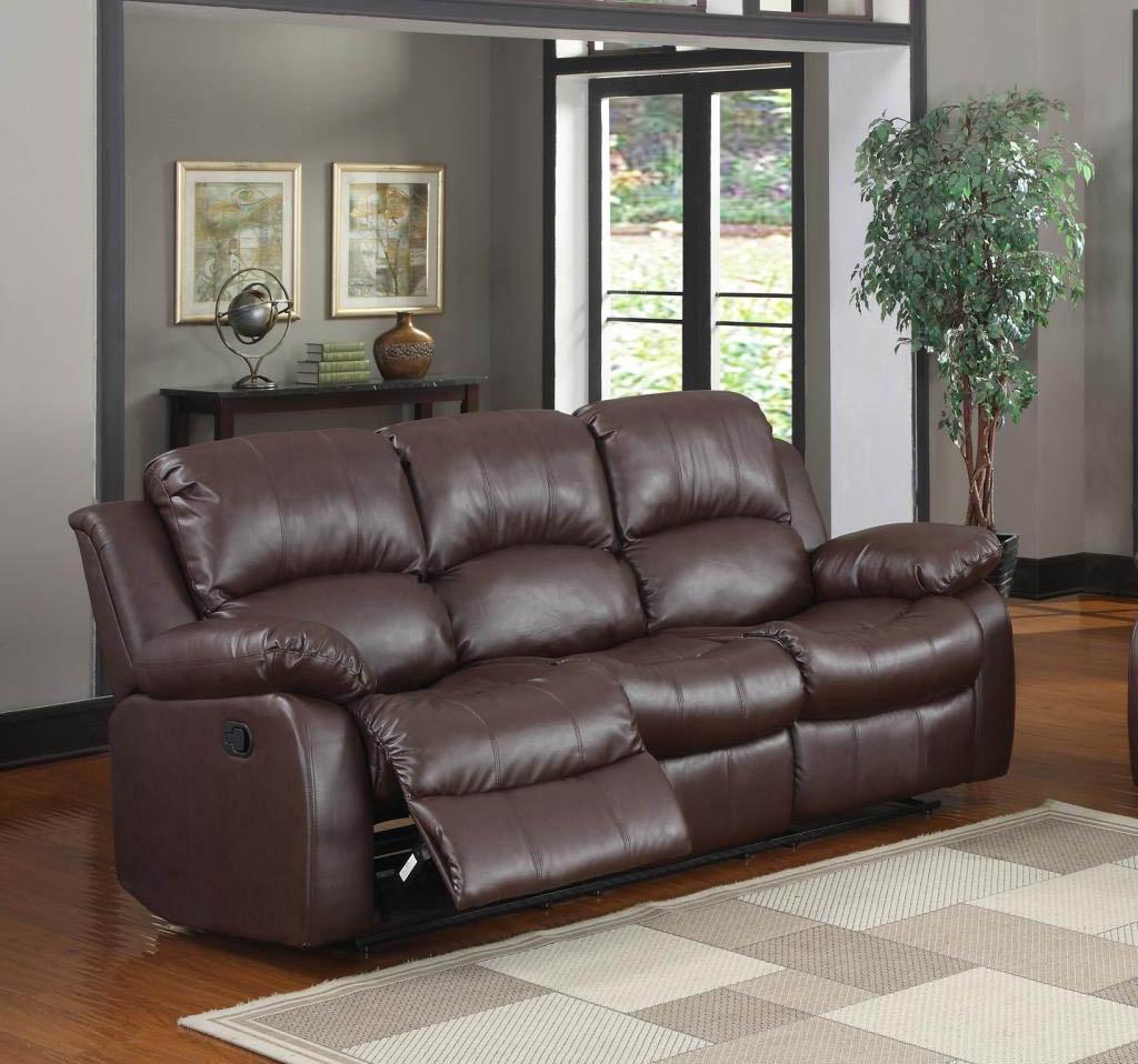 

    
Homelegance 9700BRW-3 Granley Brown Bonded Leather Reclining Sofa Set 2Ps Modern
