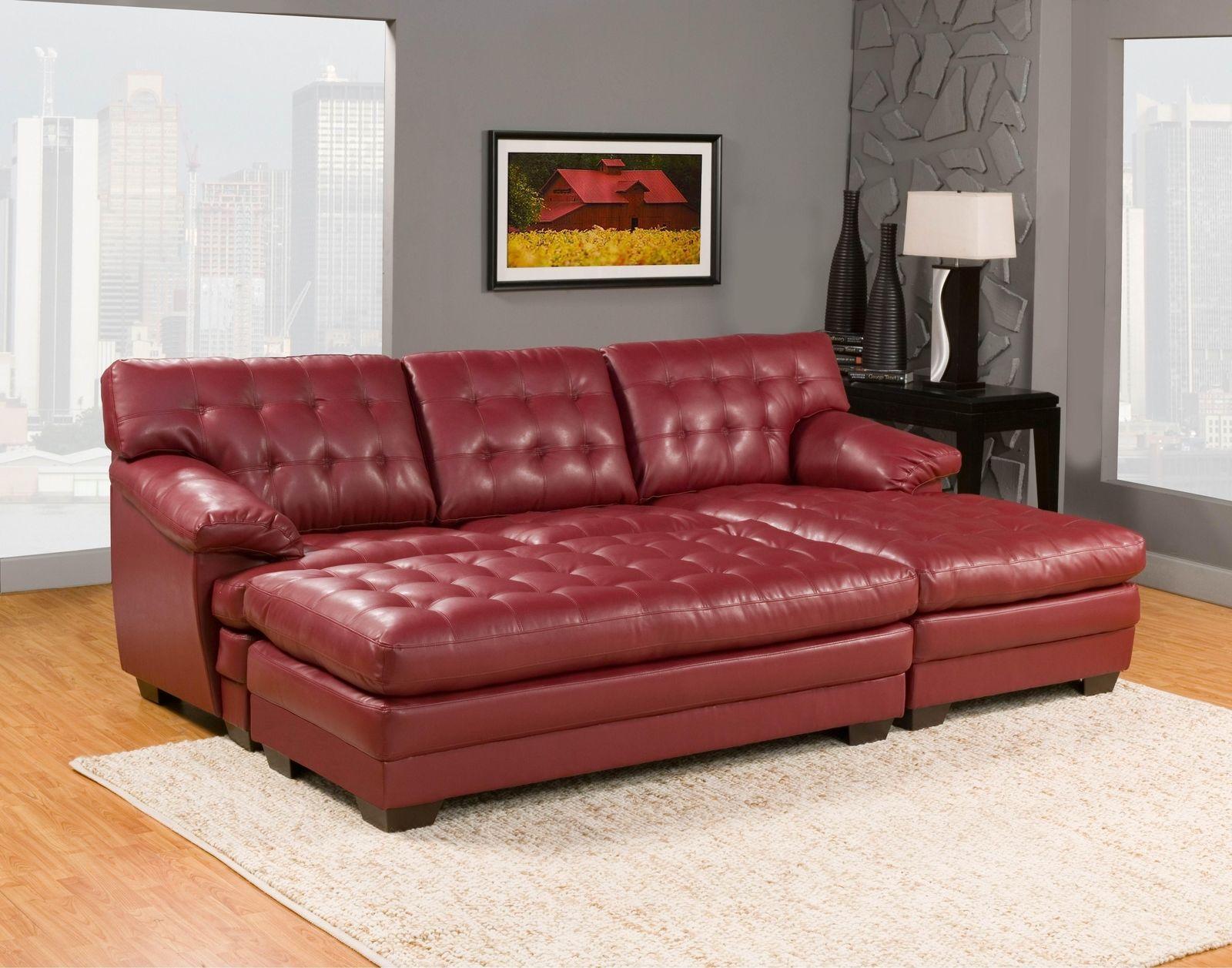 

    
Homelegance 9739RED Brooks Red Bonded Leather Sectional Set 3Pcs Contemporary
