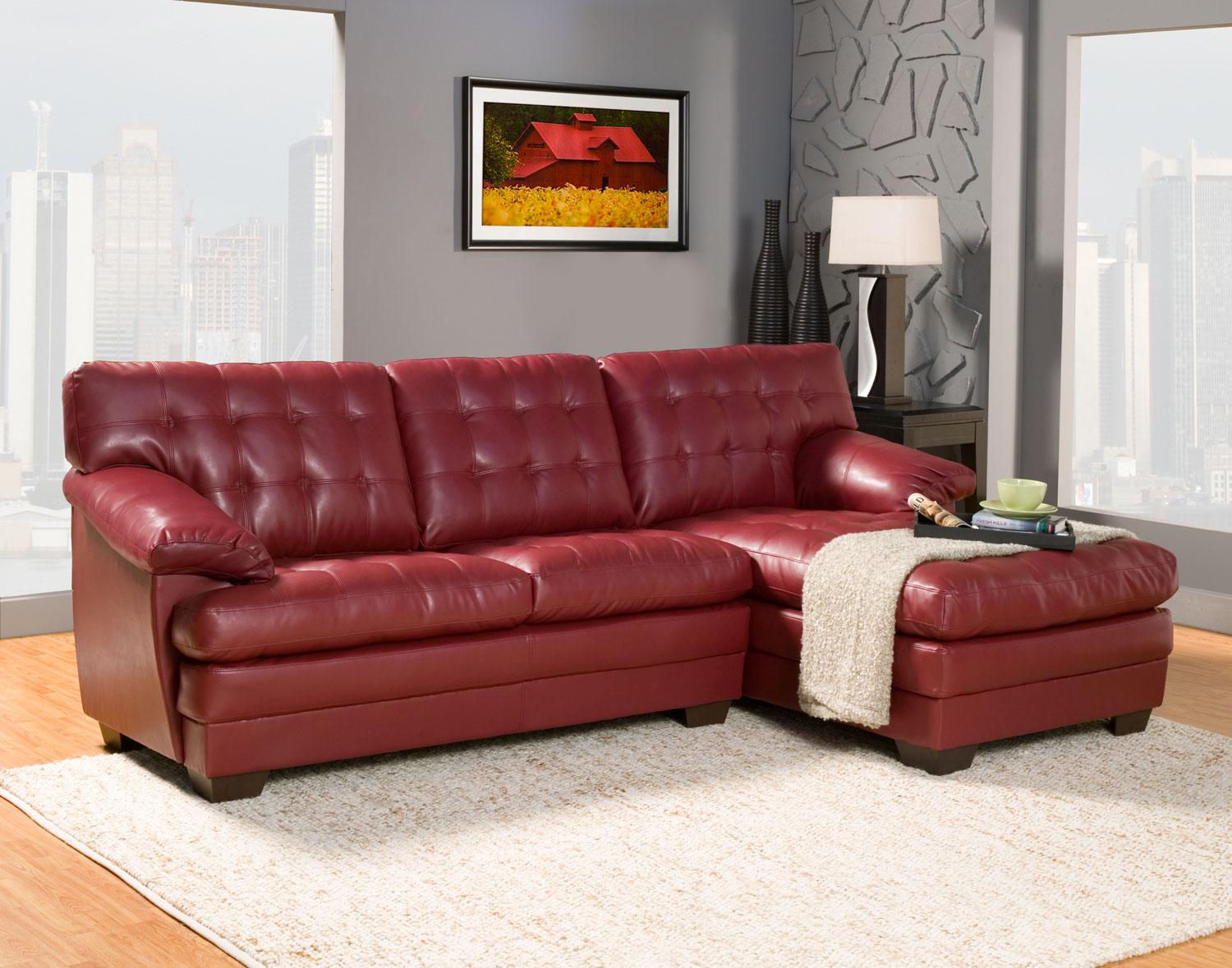 

    
Homelegance Brooks Sectional Sofa and Ottoman Red 9739RED-LR4
