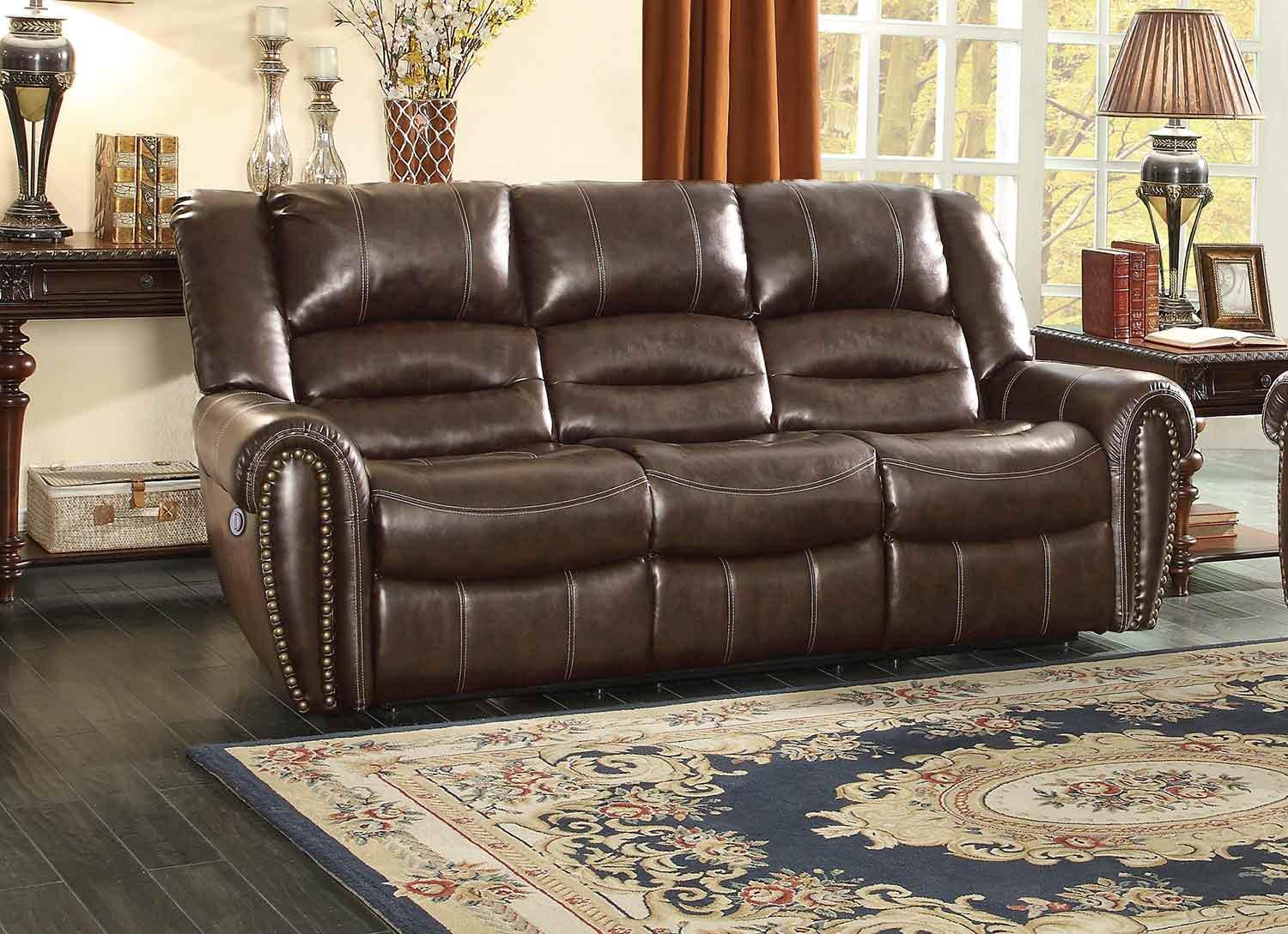 

    
Homelegance Center Hill Brown Bonded Leather Power Dual Reclining Sofa Set 3Pcs

