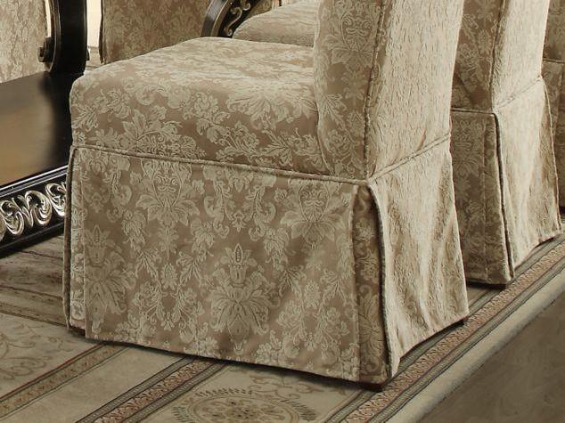 

    
Homey Design HD-1208 European Luxury Rich Beige Fabric Dining Side Chairs Set 2Pcs
