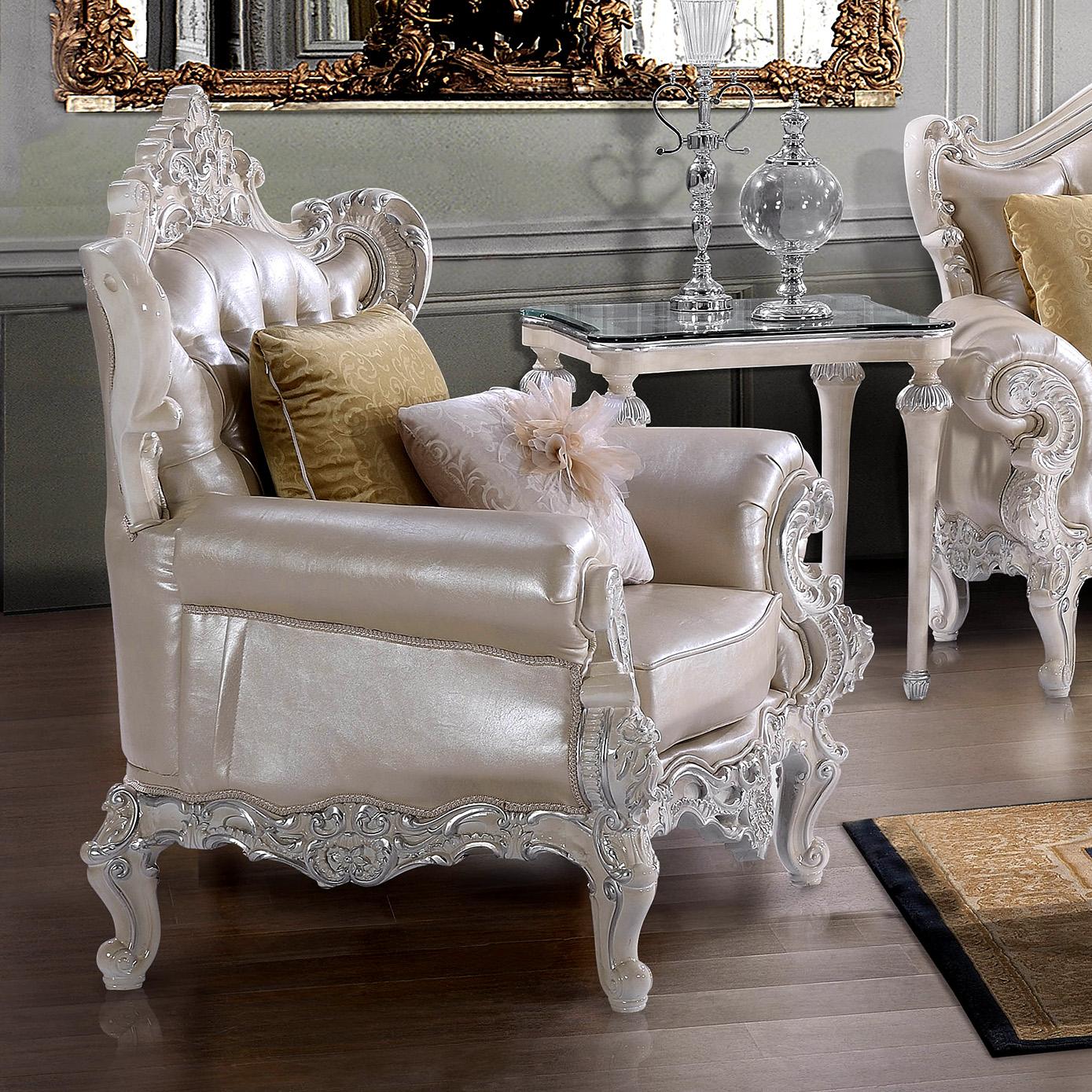 

                    
Homey Design Furniture HD-13009 – 3PC SOFA SET Sofa Set Antique White Leather Purchase 
