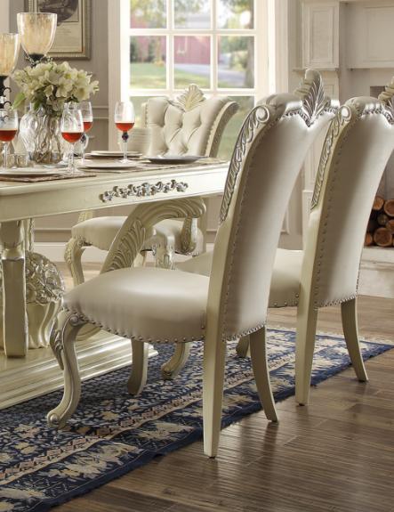 

                    
Homey Design Furniture HD-27 Dining Table Set White Bonded Leather Purchase 
