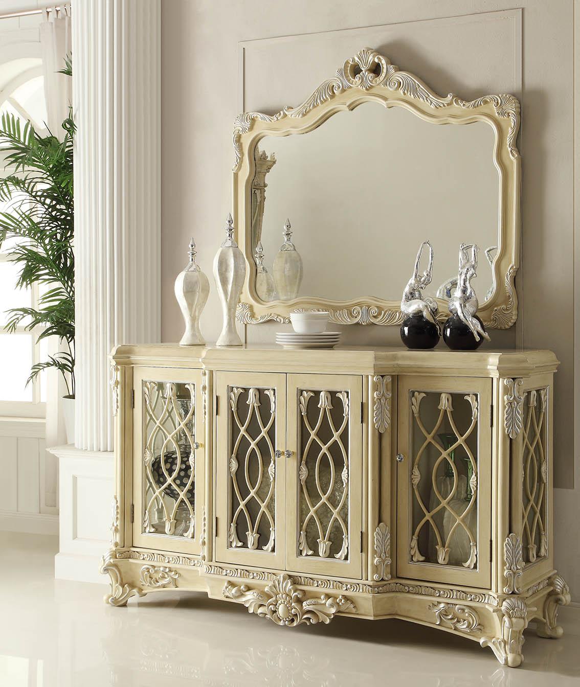 

    
Luxury Cream Buffet & Mirror Wood Carved Traditional Homey Design HD-5800
