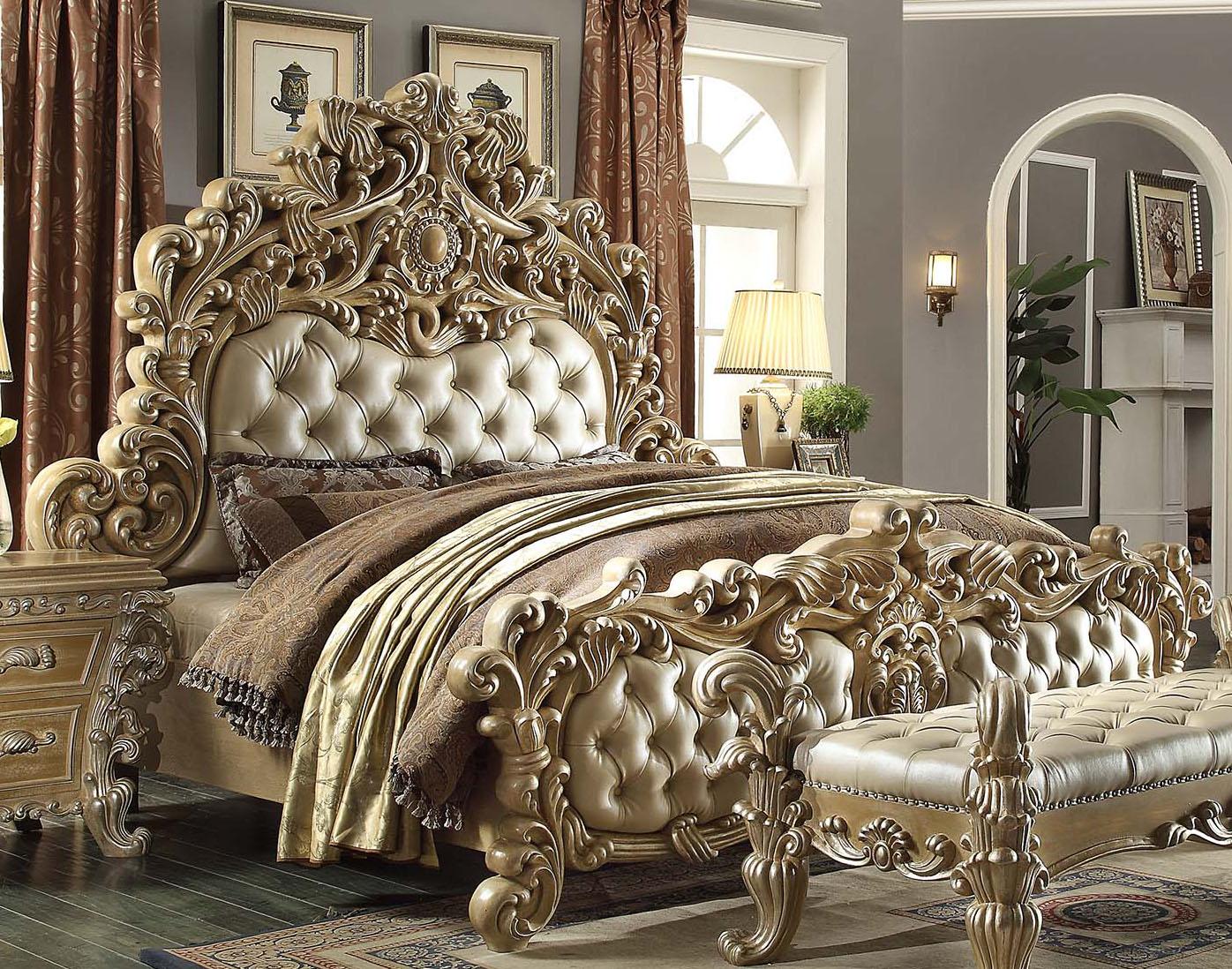 

    
Pickle Frost/Antique Silver King Bedroom Set 3 Pcs Traditional Homey Design HD-7012
