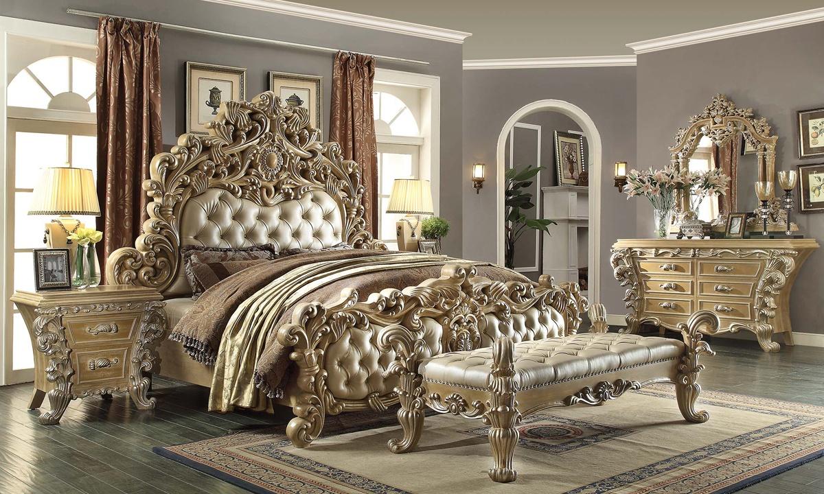 

                    
Homey Design Furniture HD-7012 – CK BED Panel Bed Silver/Champagne Leather Purchase 
