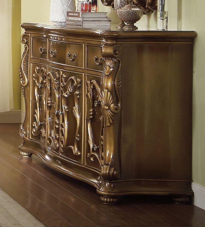 

    
Met Ant Gold & Perfect Brown Dresser Traditional Homey Design HD-8008
