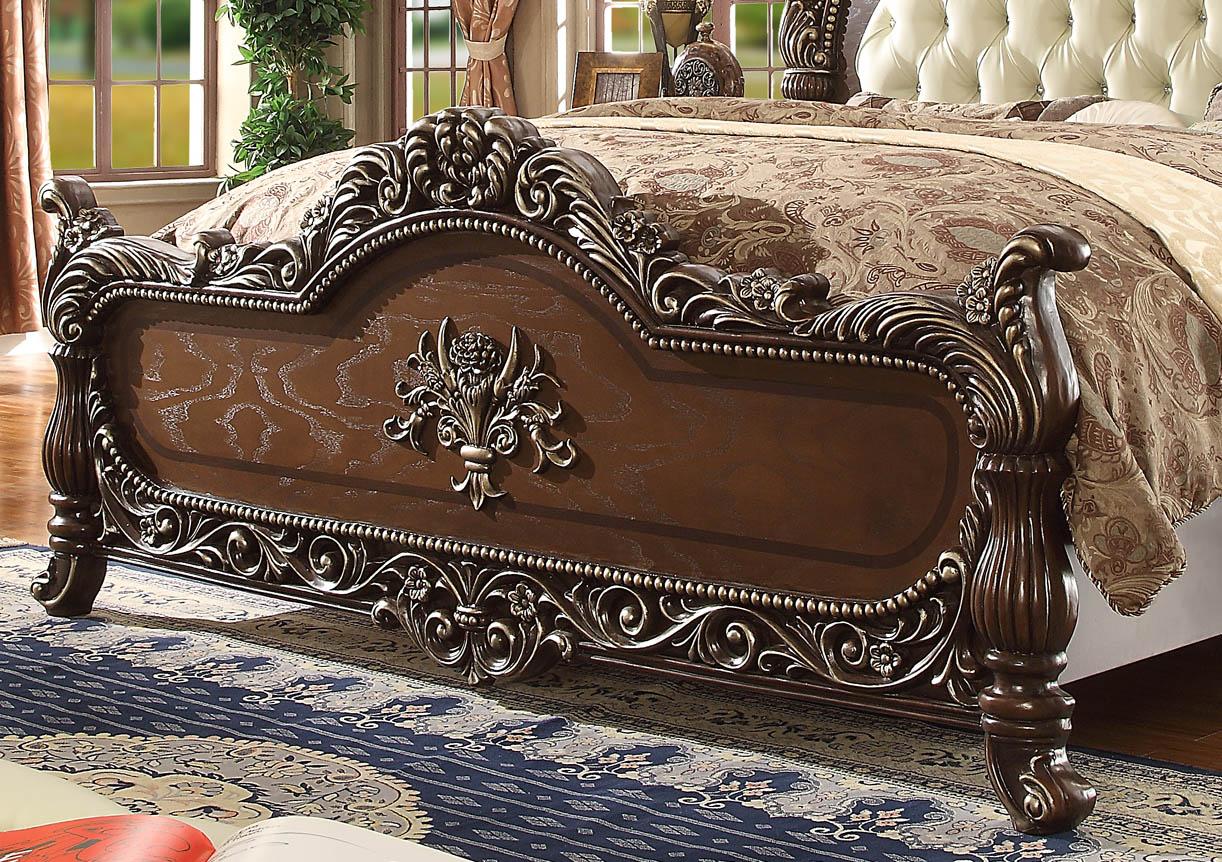 

    
Homey Design Furniture HD-8013 EK BED Platform Bed Cherry Finish/Cream HD-8013 EK BED
