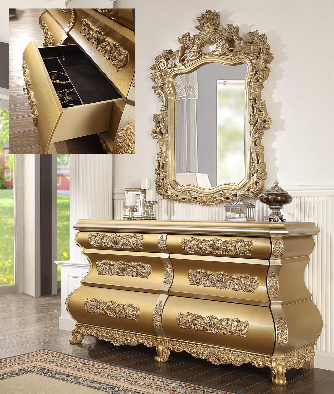 

                    
Homey Design Furniture HD-8016 – EK BED SET Panel Bedroom Set Rich Gold/Gold Finish Leather Purchase 
