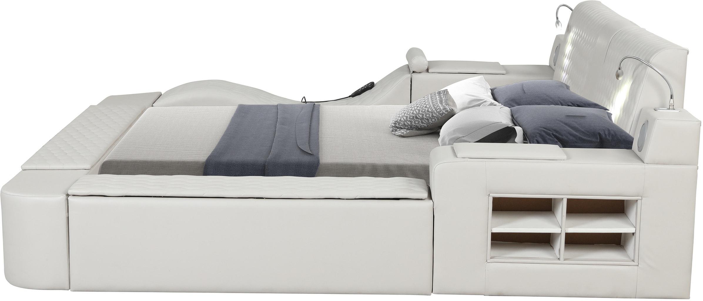 

    
 Order  Ice Eco Leather Smart Multifunctional King Bed ZOYA Galaxy Home Contemporary
