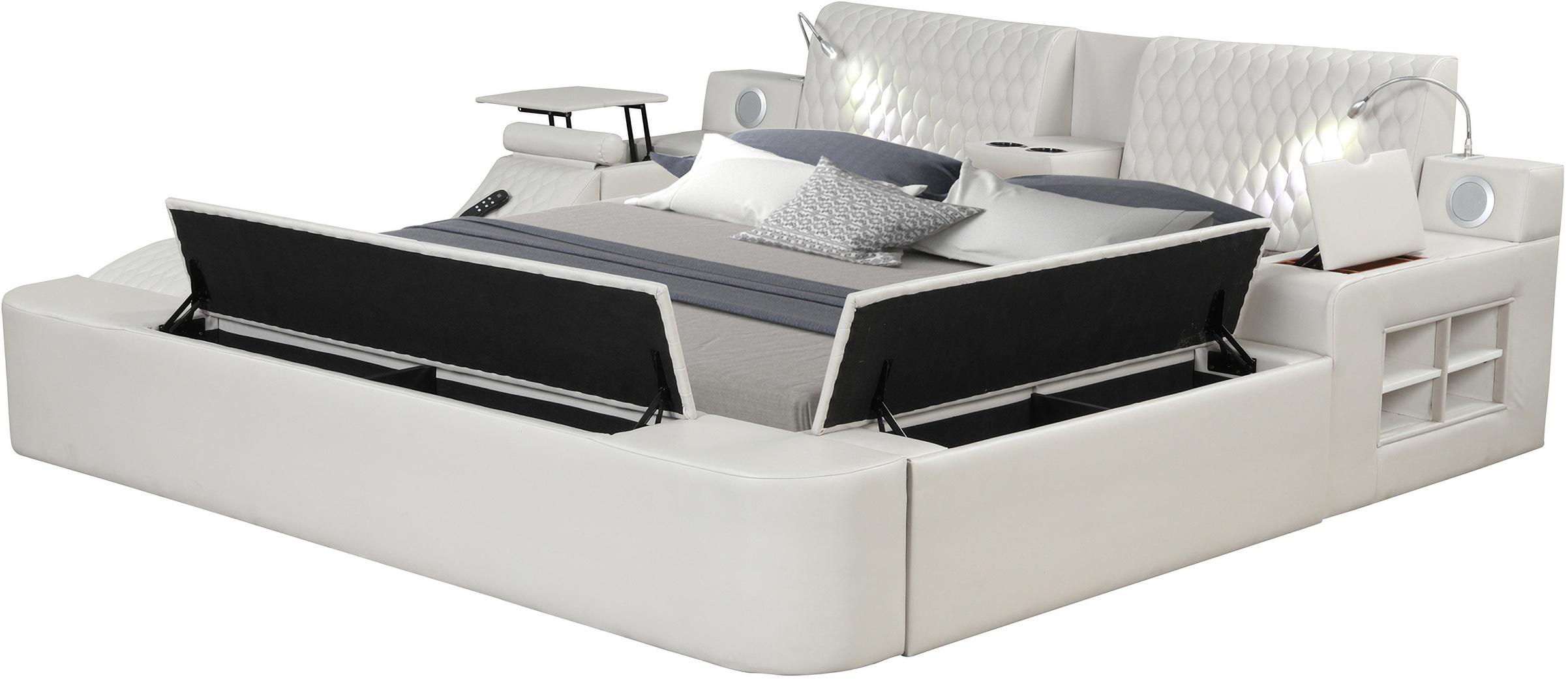 

    
 Shop  Ice Eco Leather Smart Multifunctional King Bed ZOYA Galaxy Home Contemporary
